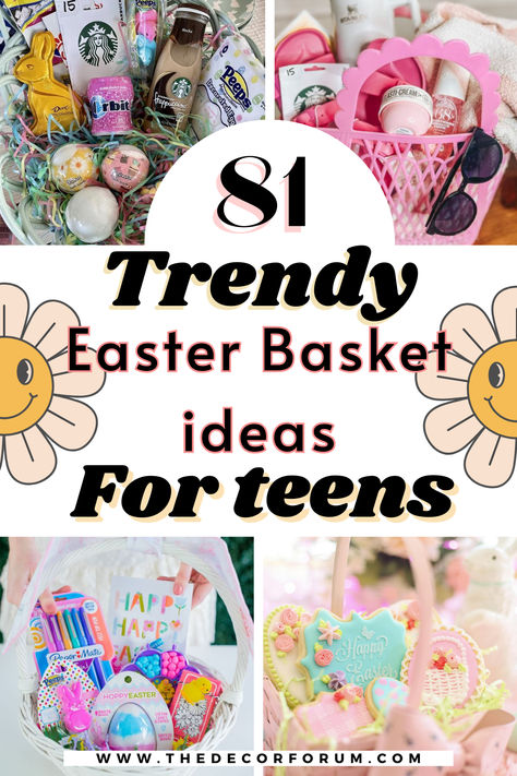 81 Easter basket ideas for teens with filling items that teens love, trendy items for teens for Easter Easter Ideas For Teens, Easter Basket For Teens, Teen Easter Basket Ideas, Easter Baskets For Teens, Easter Basket Ideas For Teens, Teen Easter, Teen Easter Basket, Easter Basket Themes, May Day Baskets