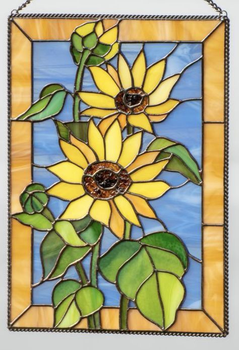 Stained Glass Images, Vitraj Art, Stained Glass Art Easy, Flower Stained Glass Patterns, Sunflower Stained Glass Patterns, Sunflower Stained Glass Patterns Printable, Stained Glass Flowers Patterns, Stained Glass Sunflower, Stained Glass Painting