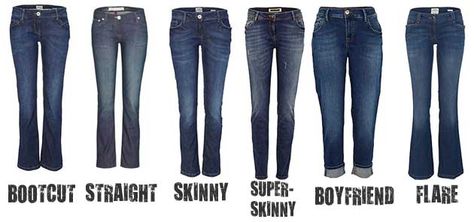 What is the difference between bootcut, straight, skinny, boyfriend, and flare-legged jeans? Here is a quick reference to the different styles of jeans. Fashion Infographic, Superenge Jeans, Moda Do Momento, Fashion Dictionary, Types Of Jeans, Moda Jeans, Modieuze Outfits, Flare Leg Jeans, Gloria Vanderbilt