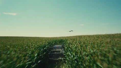 Cornfield Chase | Interstellar Interstellar Stills, Interstellar Cinematography, Directed By Christopher Nolan, Colorful Art Projects, Interstellar Movie, Cinematic Shots, Cinematography Lighting, Filmmaking Cinematography, Corn Field