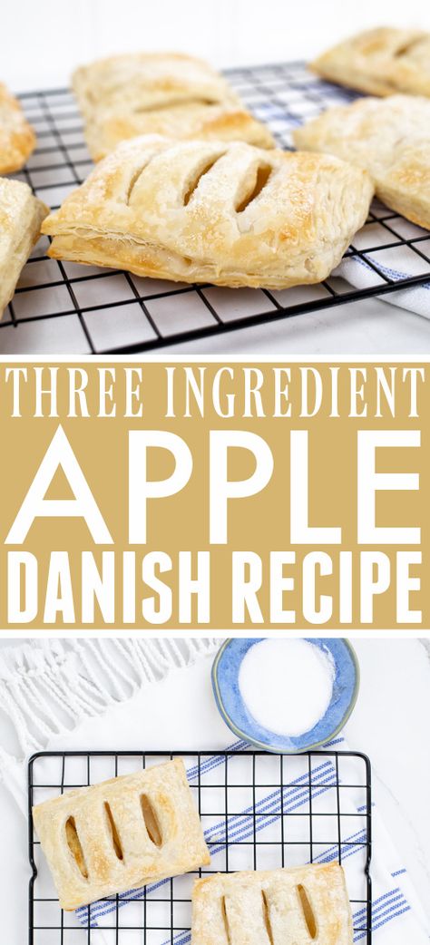 Three Ingredient Apple Danish Recipe | The Creek Line House Apple Danish Recipe, Apple Danish, Homemade Recipe Books, Danish Recipe, Homemade Snickers, Homemade Applesauce, Apple Crisp Recipes, Danish Food, Cooked Apples