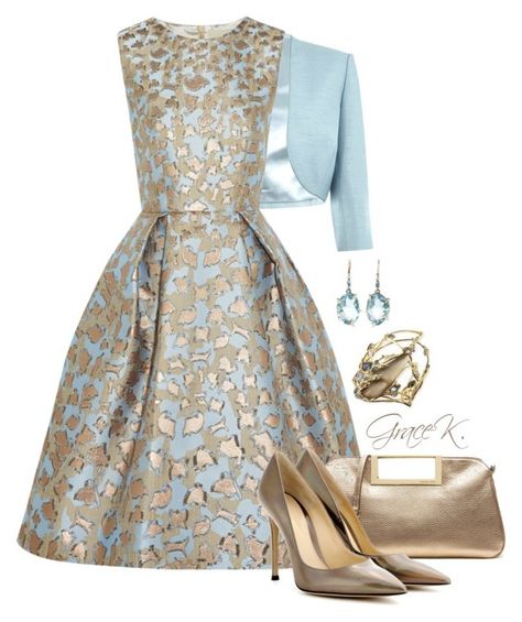 Mary Katrantzou Dress, Polyvore Chic, Metallic Mini Dresses, Mary Katrantzou, Jacquard Dress, Asymmetrical Skirt, Metallic Dress, Event Dresses, Classy Dress