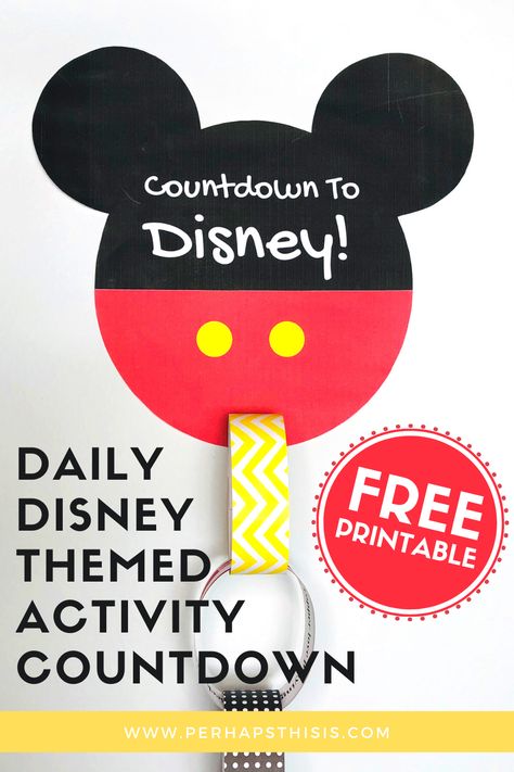 Disney Cruise Countdown Printable, Disney Countdown Printable, Disney Countdown Ideas, 100 Day Countdown, Disney Countdown Calendar, Disneyland Countdown, Disney World Countdown, Disney Trip Reveal, Disney Vacation Countdown