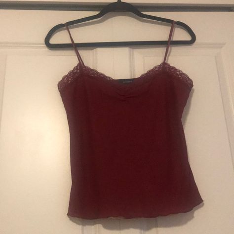 Never Worn Front Is Lined, Back Is Not Hogwarts Outfits Aesthetic, Red Tank Top Outfit, Dark Red Top, Red Lace Tank Top, Xmas Clothes, Lace Tank Tops, Red Lace Top, Xmas Outfits, Estilo Hippy