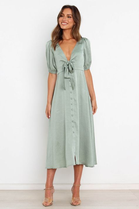 Piper Dress - Sage - Petal & Pup USA Petal And Pup, Sage Green Wedding, Usa Dresses, Dresses By Length, Guest Outfit, Tea Dress, Nordstrom Dresses, Guest Dresses, Dress Details