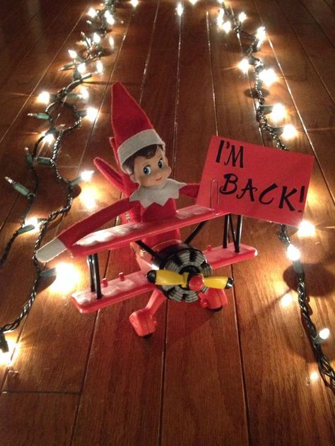 Airplane Arrival with a Strand of Lights for a Runway Elf On The Shelf Arrival, Elf Arrival, Awesome Elf On The Shelf Ideas, Elf Magic, Xmas Elf, Elf Antics, Elf Fun, Buddy The Elf, 12 December