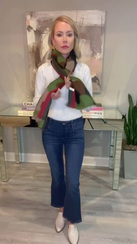 Styling a Rectangular Scarf | The temps are finally dropping! Here are our 9 favorite ways to style a rectangular scarf. | By Mainstream Boutique Columbia | Facebook Scarf Styling, Woolen Scarves, Scarf Styles, Columbia, Boutique, My Style