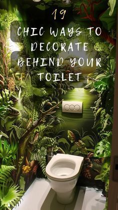 Closet Toilet Decor, Tropical Toilet Room, Decorate Behind Toilet, How To Decorate A Water Closet, Water Closet Decor Toilet Room, Guest Toilet Ideas Small Modern, Waxing Suite, Toilet Closet Ideas, Half Bathroom Ideas Decor