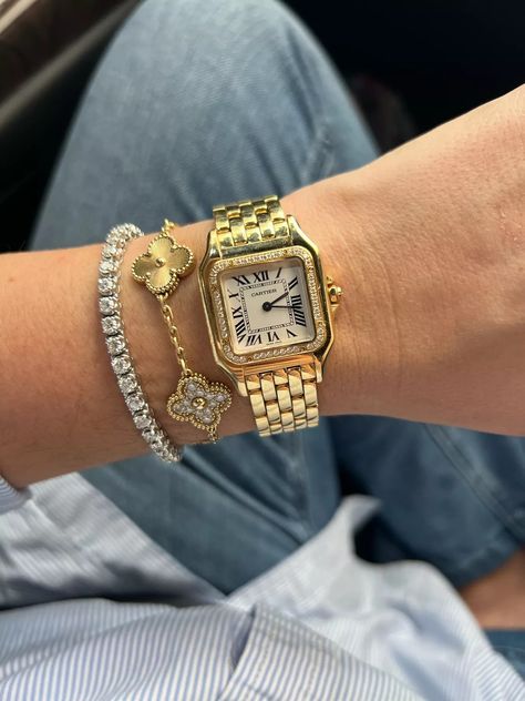 Panthère de Cartier medium 27mm … curated on LTK Cartier Stack, Eid Looks, Cartier Panthere, Accesories Jewelry, Bracelet Stack, Cartier, Panther, I Shop, The Originals