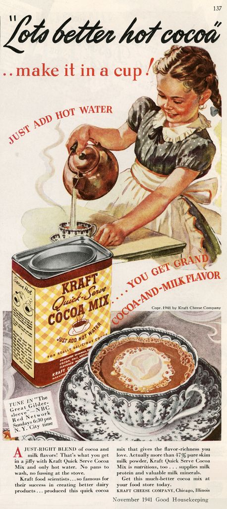 . Vintage Aesthetic Retro, Old Advertisements, Cocoa Mix, Retro Advertising, Food Ads, Poster Ads, Retro Ads, Retro Recipes, Images Vintage