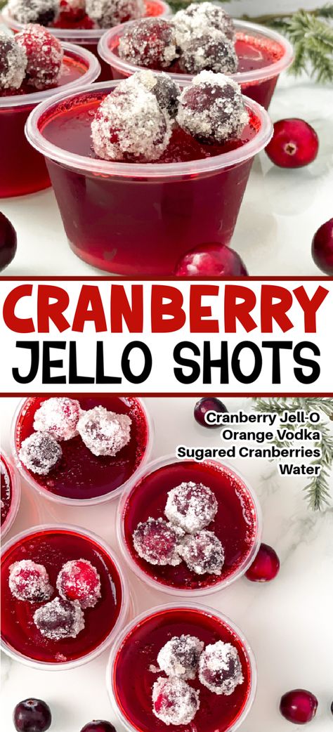 Bright and merry cranberry jello shots recipe perfect for Thanksgiving and Christmas parties. Sweet and sour cranberry gelatin mix and cranberry vodka makes a festive and fun holiday jello shot recipe. Thanksgiving jello shots! Thanksgiving Jello Shots, Cranberry Jello Shots, Thanksgiving Jello, Holiday Jello Shots, Strawberry Margarita Jello Shots, Cherry Jello Shots, Watermelon Jello Shots, Candy Corn Jello Shots, Jello Shooters