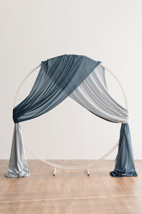 Round Arch Draping, Shamanic Wedding, Unique Wedding Backdrop, Simple Wedding Arch, Wedding Cermony, Constellation Wedding, Hoop Decor, Wedding Drapery, Draping Wedding