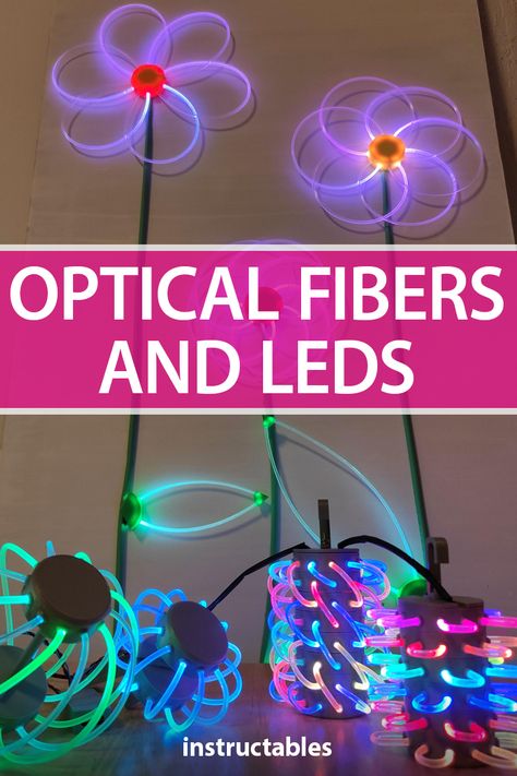 Fiber Optic Light, Led Diode Projects, Drink Coasters Diy, Led Light Diodes, Optic Fibre Lamp, Led Light Projects, Fiber Optic Connectors, Light Drinks, Small Led Lights