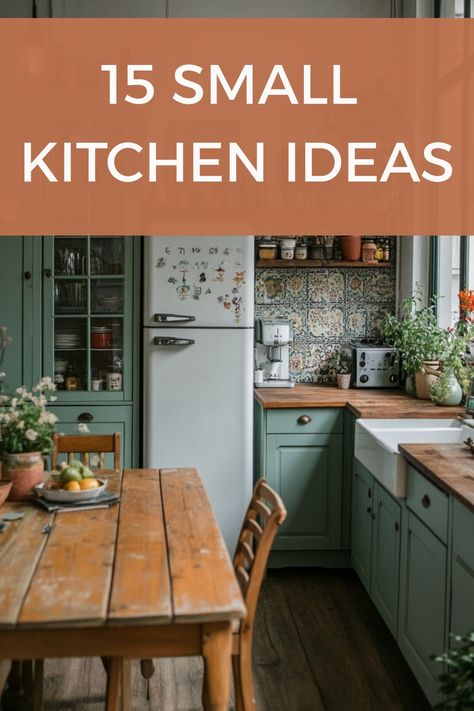 Try these kitchen ideas for small spaces if you are limited in your kitchen. Kitchen Small Storage Ideas, Kitchen Ideas For Small Spaces Farmhouse, Small Kitchen Style Ideas, Bright Galley Kitchen, Kitchen Table Ideas For Small Kitchen, Small Kitchen With Dining Table Layout, Square Shaped Kitchen Layout, Rustic Small Kitchen Design, Small Kitchen With Eat In Dining