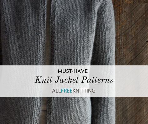 Throw on one of the cozy knit jacket patterns in this collection of patterns to keep warm and stay stylish. Knitted Jackets Women Pattern, Knit Jacket Pattern, Knit Sweater Pattern, Diy Cardigan, Knitted Jackets Women, Free Knitting Patterns For Women, Raglan Knit, Tweed Sweater, Garter Stitch Knitting