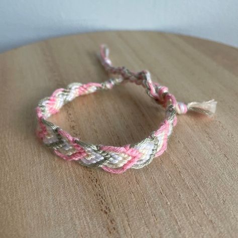 A Handmade Bracelet Or Anklet Woven With Shades Of White, Green, And Pink Colors. A Friendship Or Statement Bracelet Perfect For This Summer! Approx. 9 Inches/ 30 Centimeters Long. 10 Woven Bracelets For $25. Woven Bracelet, Woven Bracelets, Statement Bracelet, Shades Of White, Green And Pink, Pink Bracelet, Handmade Bracelet, Bracelet Patterns, White Green