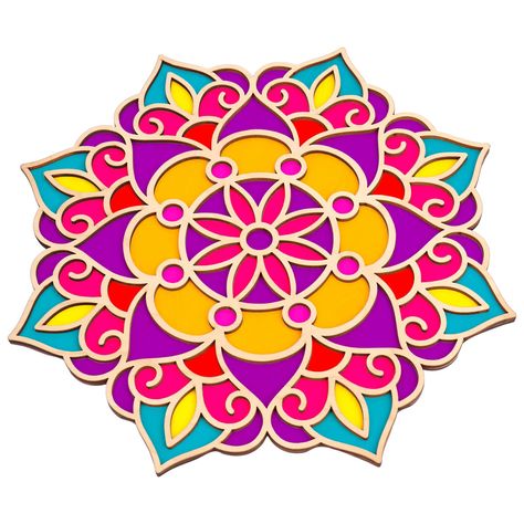 PRICES MAY VARY. Multi-Purpose Decor: This rangoli mats is the perfect decoration for your celebration of Diwali and a perfect addition to any celebration, adding lasting charm to your space, infusing it with rich cultural heritage and aesthetic appeal. Enjoy DIY Fun: You can have full DIY fun with rangoli templates! Fill the space in the mat with fillers such as rangori, beans, flowers, spices, colored sand or paint, immersing your space in vibrant handmade designs that capture the essence of y Rangoli On Diwali, Rangoli Designs With Paint, Deepavali Design, Rangoli Template, Quick Rangoli Designs, Flower Design Rangoli, Easy Rangoli Patterns, Diy Rangoli, New Year Rangoli Designs