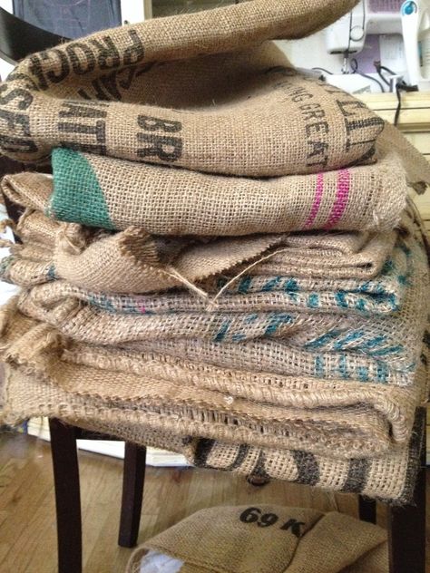 Coffee Bag Diy, Coffee Bag Crafts, Recycled Coffee Bags, Coffee Bean Sacks, Burlap Coffee Bags, Coffee Bean Bags, Potato Bag, Coffee Sacks, Hessian Bags