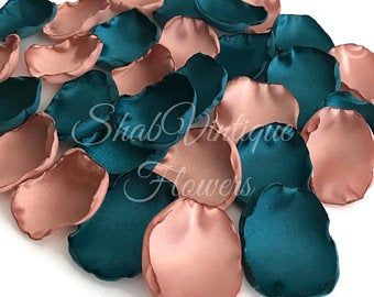 ShabVintique Flowers for weddings bridal & by ShabVintiqueFlowers Rose Petals Table Decor, Wedding Guest Table, Flower Girl Petals, Champagne Flowers, Reception Table Decorations, Bridal Shower Tables, Wedding Aisle Decorations, Rose Gold Flower, Blue Sage