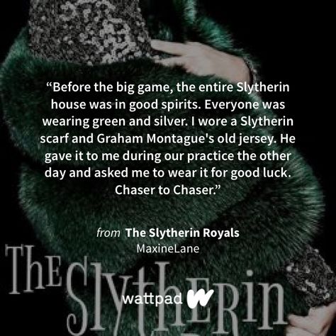 Graham Montague, Slytherin Scarf, Slytherin House, Green And Silver, For Good Luck, Sharing Quotes, Good Spirits, Big Game, Wizard