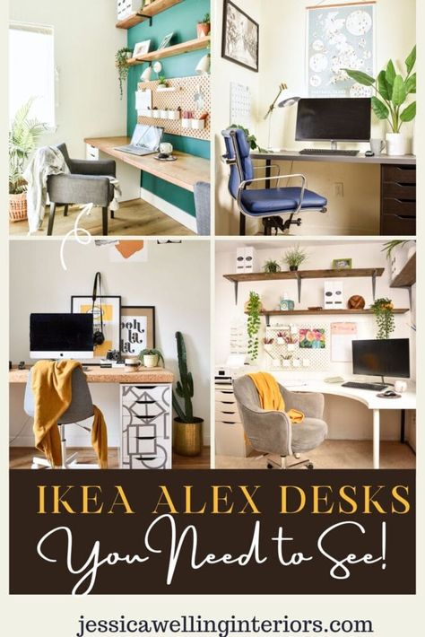 See how designers and DIYers used IKEA Alex drawers in these 10 different real-life home offices! Ikea Alex Desk, Ikea Desk Hack, Desk Hacks, Ikea Alex Bureau, Ikea Desk Pc Setup, Ikea Printer Storage Hack, Ikea Gaming Desk Setup, Alex Desk Setup, Ikea Setup, Ikea Desk Setup, Hack Ikea, Modular Office, White Desks, Drawer Unit Ikea Printer Storage, Alex Drawers Desk, Ikea Gaming Desk Setup, Alex Desk Setup, Desk Pc Setup, Ikea Desk Setup, Ikea Gaming Desk, Desk Organization Ikea, Ikea Gaming