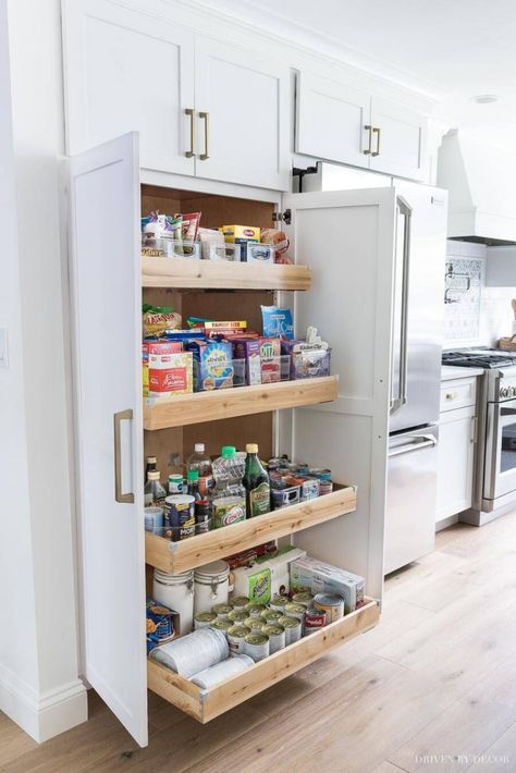 Modern Köksdesign, Deep Pantry, Organized Pantry, Driven By Decor, Gray And White Kitchen, White Kitchen Remodeling, Large Pantry, Diy Kitchen Remodel, Interior Vintage