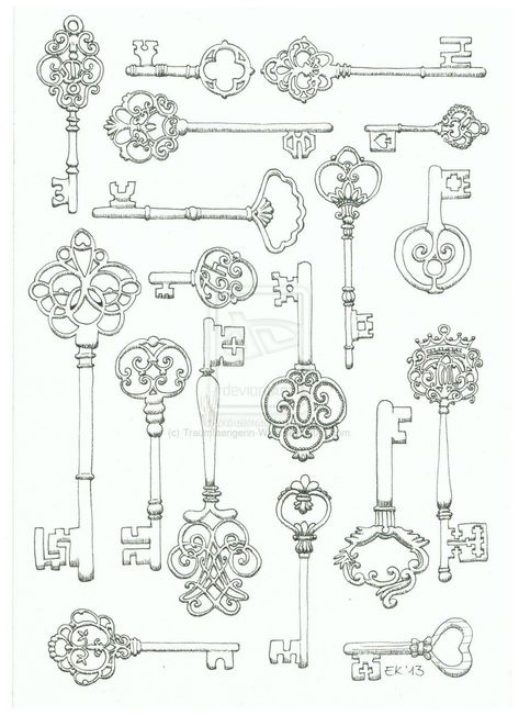 Key Tattoo Designs, Faces Design, Key Drawings, Key Tattoos, Key Tattoo, Drawing Faces, Tattoo Outline, 문신 디자인, Drawing Lessons