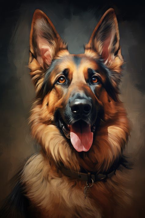 German Shepherd art German Shepherd Oil Painting, German Shepherd Painting, Dog Draw, Shepherd Art, German Shepherd Art, Dog Portraits Painting, Dog Portraits Art, Funny Paintings, Belgian Shepherd