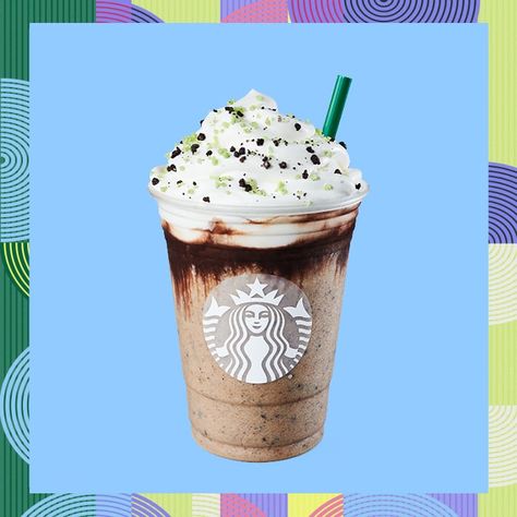 Starbucks Chocolate Java Mint Frappuccino Chocolate Java Mint Frappuccino, Frappuccino Flavors, Selling Girl Scout Cookies, Starbucks Chocolate, Potluck Desserts, White Chocolate Macadamia, Summer Menu, Mint Cookies, Starbucks Recipes