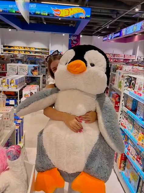 Penguin Stuff Toy Aesthetic, Penguin Stuff Toy, Big Stuffed Animal, Cute Squishies, Dream Gift, Cute Stuffed Animals, Cute Toys, Cute Plush, Cute Dolls