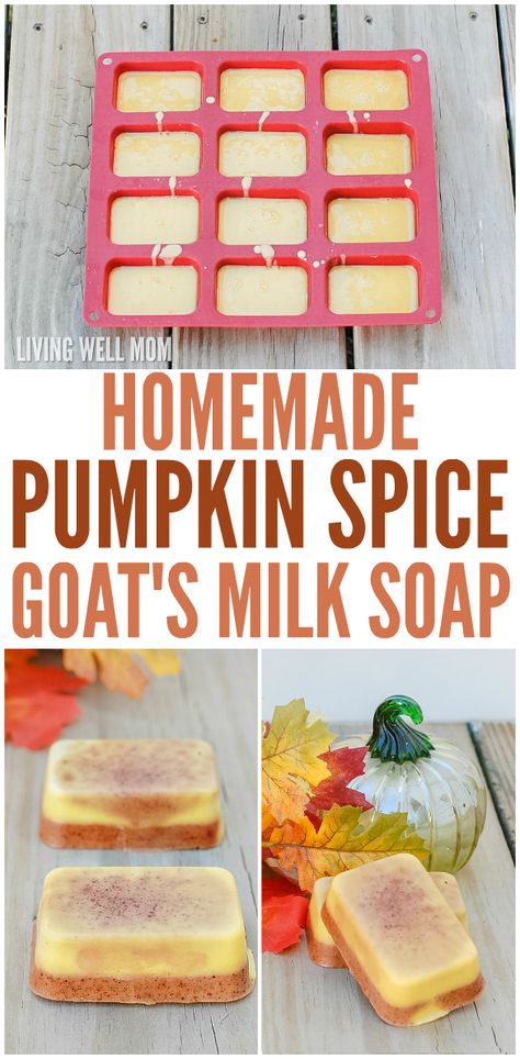 Goat Milk Soap Recipe, Milk Soap Recipe, Homemade Milk, Pumpkin Spice Soap, Goat Milk Recipes, Diy Soap Bars, Easy Soap Recipes, Savon Diy, Diy Soap Recipe