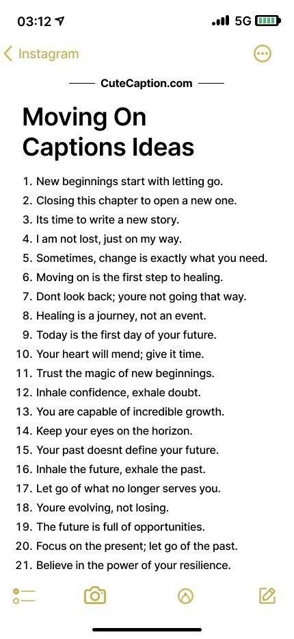 Captions For Move On, Bio For Moving On, Move On Bio For Instagram, Instagram Bio Ideas Creative Inspiration, Caption For Moving On, Moving On Instagram Captions, Post Breakup Glow Up Captions, Moving On Quotes New Beginnings Fresh Start, Moving Captions Instagram