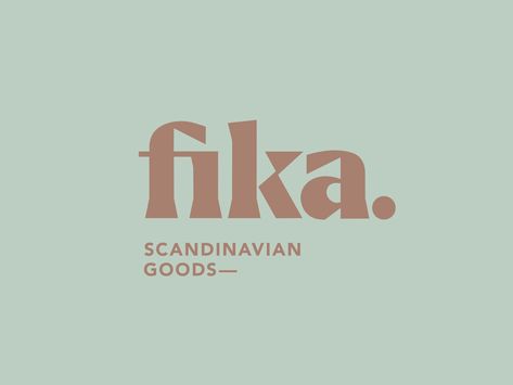 Fika Logo by Nathaniel Navratil on Dribbble Scandinavian Logo, Brand Inspiration Board, Dental Logo, Self Branding, Beautiful Logos Design, Logo Design Inspiration Branding, Collateral Design, Beautiful Logos, Geometric Logo