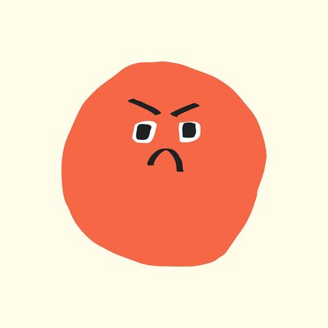 Cute Angry Face Drawing, Angry Illustration Art, Angry Face Doodle, Angry Emoji Drawing, Mad Doodle, Angry Face Illustration, Cute Angry Face, Mad Icon, Angry Doodle