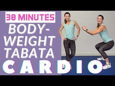 BodyWeight Workout Tabata Cardio - 30 Minute - YouTube Workout Tabata, Cardio Tabata, Tabata Cardio, Full Body Hiit, Burning Calories, Hiit Cardio Workouts, Busy Woman, Tabata Workouts, Cardio Workouts