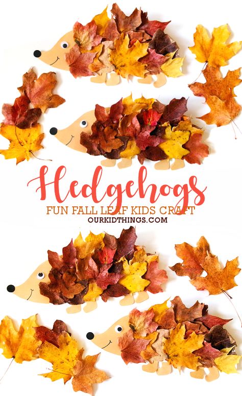 Paper Plate Fall Leaf Hedgehog Craft Fall Crafts For Kids 6-8, Animal Crafts For 1st Grade, Paper Plate Hedgehog, Leaf Pumpkin Craft, Autumn Animal Activities, Squirrel Leaf Craft, Fall Crafts For 1 Yo, Fall Enrichment Activities For Kids, Fall Hedgehog Craft