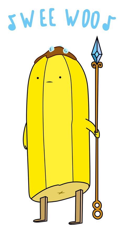 Adventure Time Banana Guard Wee Woo Sticker. Yellow, brave and surely delicious Banana guards, security of Princess Bubblegum and her Candy kingdom.. #AdventureTime #cartoon #Banana #BananaGuard Banana Guard Adventure Time, Yellow Characters Cartoon, Adventure Time Candy Kingdom, Banana Character, Banana Guard, Adventure Time Birthday Party, Banana Cartoon, Adventure Time Birthday, Yellow Characters