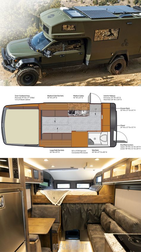 Earth Roamer Vehicles, Earthroamer Lti, Off Grid Camper, Earth Roamer, Off Grid Trailers, Cool Rvs, Tactical Truck, Expedition Trailer, Truck Bed Camper