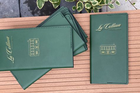 Bill Holder Restaurant, Check Presenter, Bill Holder, Menu Holders, Leather Colors, Leather Products, Holder Design, Engraved Logo, Tasting Room