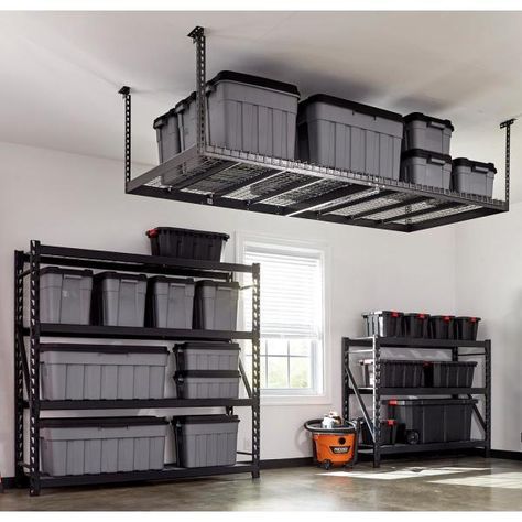 Welded Shelving Collection - Storage & Organization - The Home Depot Metal Garage Shelves, Garage Racking, Garage Storage Inspiration, Garage Shelving Units, Garage Organisation, Collection Storage, Metal Shelving, Garage Storage Shelves, Metal Shelving Units