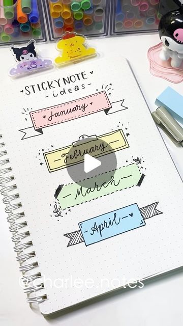 ♡ charlee ♡ on Instagram: "Sticky note ideas💜
.
.
#stationary #bujo #papernote #fyp #lol #doodle #ideas #studygram #bulletjournal #bujolove #ａｅｓｔｈｅｔｉｃ #aesthetic" Doodle For Diary, Aesthetic Title Ideas For Project, My Diary Design, Ideas For Sticky Notes, Notes Doodle Ideas, Banner Ideas Aesthetic, Sticky Notes Design Ideas, How To Make Sticky Notes, Title Ideas For Projects