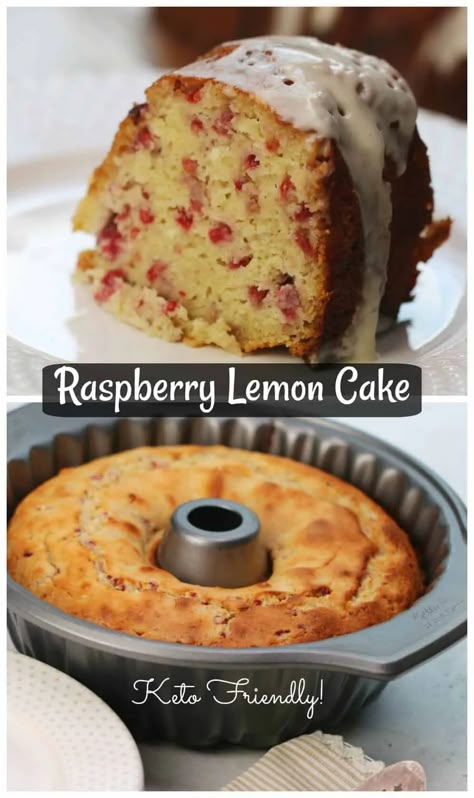 I am in love with this Keto Friendly Cake recipe! We just made Raspberry Lemon Bundt Cake with a lemon glaze to die for! Seriously, it’s so good! Raspberry Lemon Cake, Raspberry Recipe, Lemon Bundt Cake Recipe, Raspberry Lemon Cakes, Cake Raspberry, Lemon Pound Cake Recipe, Bundt Cake Recipe, Postre Keto, Lemon Bundt Cake