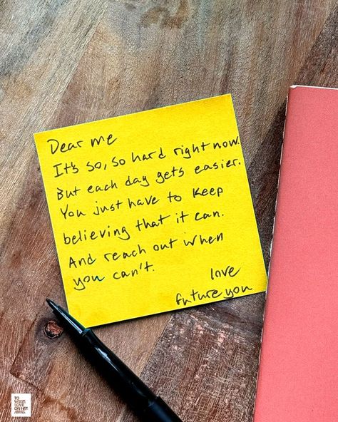 Dear Me,
It's so, so hard right now. But each day gets easier. You just have to keep believing that it can. And reach out when you can't.
Love, Future You To My Younger Self, Younger Self, Dear Me, Make An Effort, Letter T, Inner Child, Healing Journey, A Letter, Finding Peace