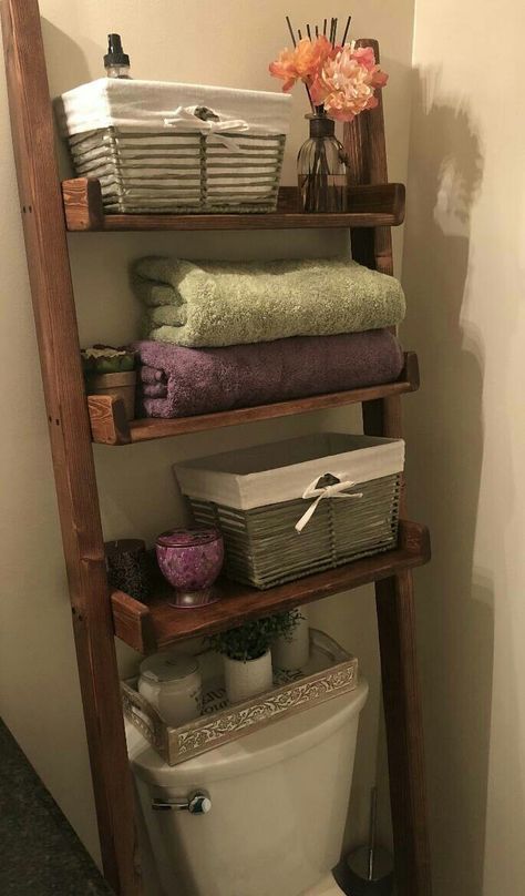 Guest Bathroom Decor Ideas, Glam Apartment, Shelves Over Toilet, Bathroom Shelves Over Toilet, Primitive Bathrooms, Guest Bathroom Decor, Finished Bathrooms, Over Toilet, Cheap Bathrooms