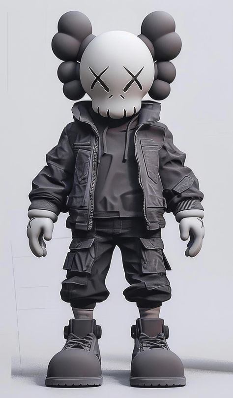 4k HD Wallpaper: Kaws Supreme Outfit Character Sheet Kaws Wallpapers Black, Wallpaper Kaws, Supreme Outfit, Creepy Clown Pictures, Supreme Wallpaper Hd, Kaws Toys, Tattoo Birds, Kaws Painting, Kaws Iphone Wallpaper