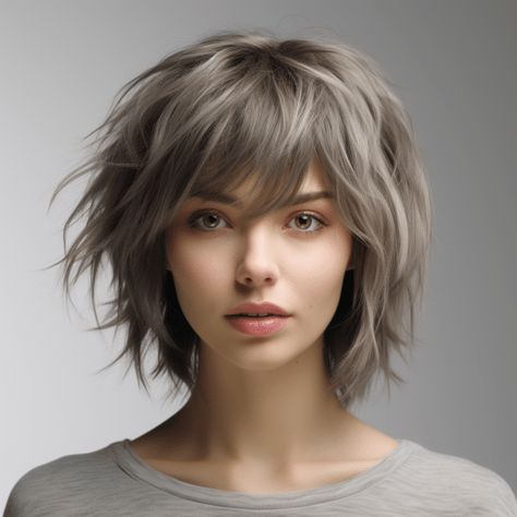 75 Trending Shag Haircut Ideas for 2023 Medium Short Shag Hairstyles, Choppy Shag Hairstyles Short With Bangs, Tapered Shag Haircut, Short Shaggy Haircuts Choppy Layers Fine Hair Over 50, Choppy Shag Bob Hairstyles, Shoulder Shag Hairstyles, Womens Short Hairstyles 2023, Shaggy Bob With Side Bangs, Choppy Shag Hairstyles Medium Fine Hair