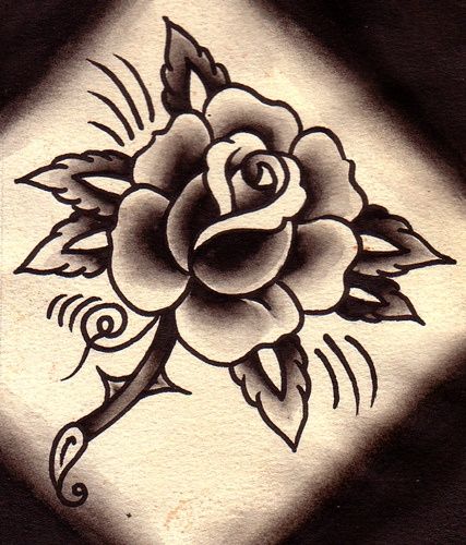 . American Traditional Rose, A Rose Tattoo, Old School Rose, Tattoo Modern, Traditional Rose, Black Rose Tattoos, Traditional Roses, Tattoos Geometric, Tattoo Traditional