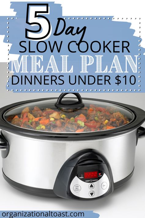 Weekly Meal Plan Crockpot Dinners, Budget Meals Crockpot, Meal Prep For The Week Family Crock Pot, Healthy Cheap Crockpot Recipes, Best Crockpot Dinners Families, Easy Dump And Go Crock Pot Meals, Broke Crockpot Meals, Cheap Stews Crock Pot, Crock Pot Weekly Meal Plan