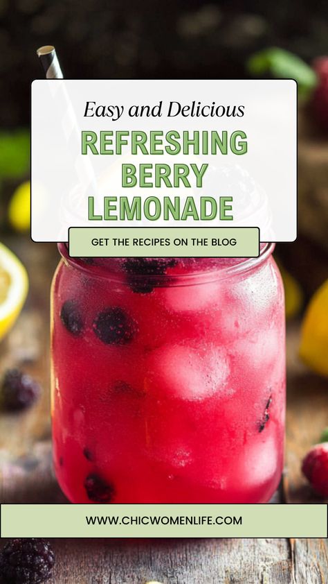 Refreshing Berry Lemonade Sparkling Lemonade Recipe, Lemonade Syrup, Planning A Picnic, Dessert Quotes, Berry Lemonade, Glass Of Lemonade, Recipes Drinks, Fruit Animals, Lemonade Cocktail