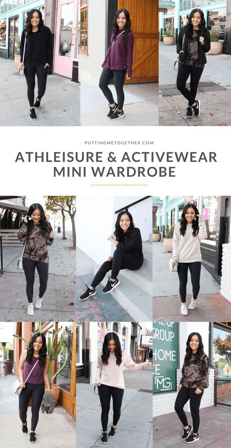 Athleisure & Activewear Mini Wardrobe Athleisure Fall Capsule Wardrobe, Workout Clothes Capsule Wardrobe, Athleta Capsule Wardrobe, Athletic Wear Capsule Wardrobe, Athleisure 2023 Trends, Athlesuire Outfit Spring, Activewear Capsule Wardrobe, Women’s Athleisure, Plus Size Athleisure Outfits Spring